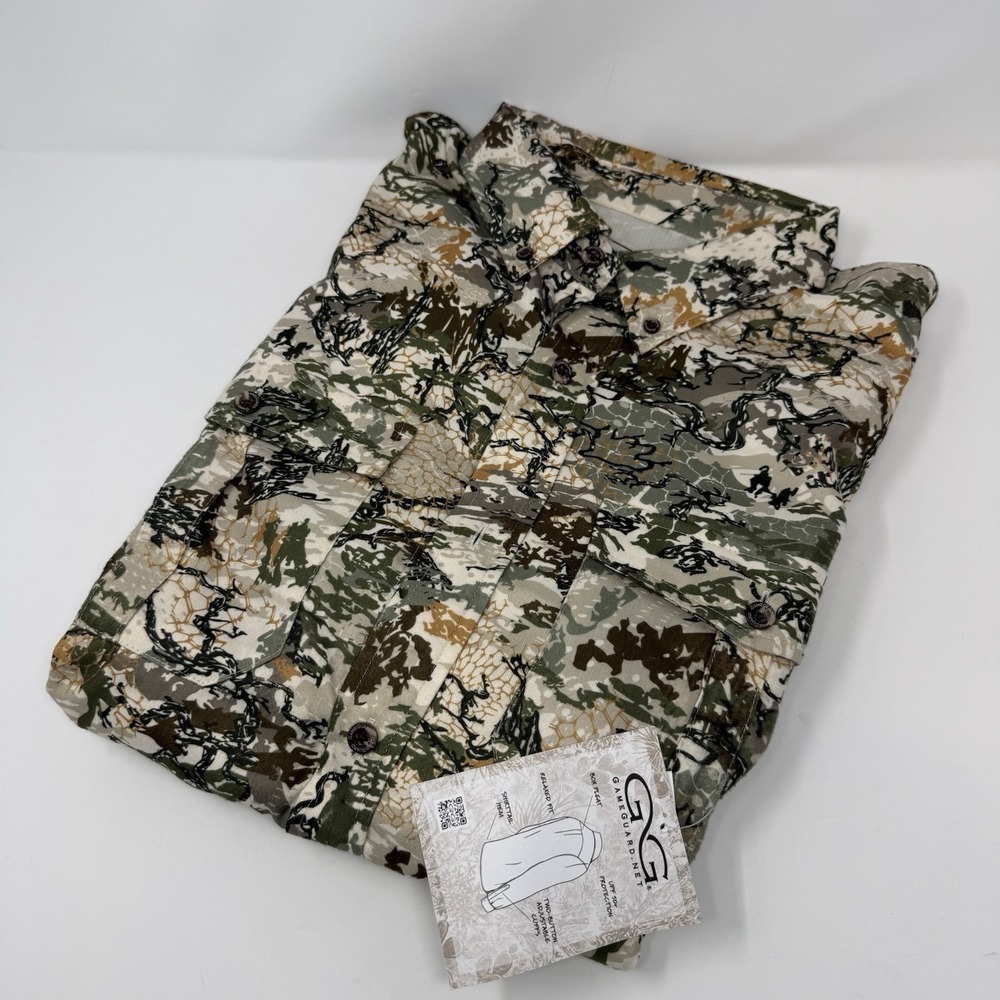 NWT Gameguard Digital Explorer Camo Mens Long Sleeve Shirt 1073 XXL